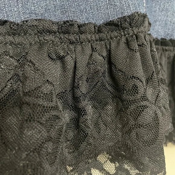 Forever 21 Blue and Black Ruffled Mini Skirt - Picture 3 of 7